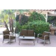 Meredith 4 Peces Conversation Set with 2 Inch Brown Cushion