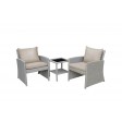 Mirabelle 3 Pieces Bistro Set with 2 Inch Tan Cushion