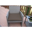 Mirabelle 3 Pieces Bistro Set with 2 Inch Brown Cushion