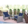 Mirabelle 3 Pieces Bistro Set with 2 Inch Cushion