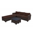 Saint Helena 5pcs Conversation set with Brown Cushions
